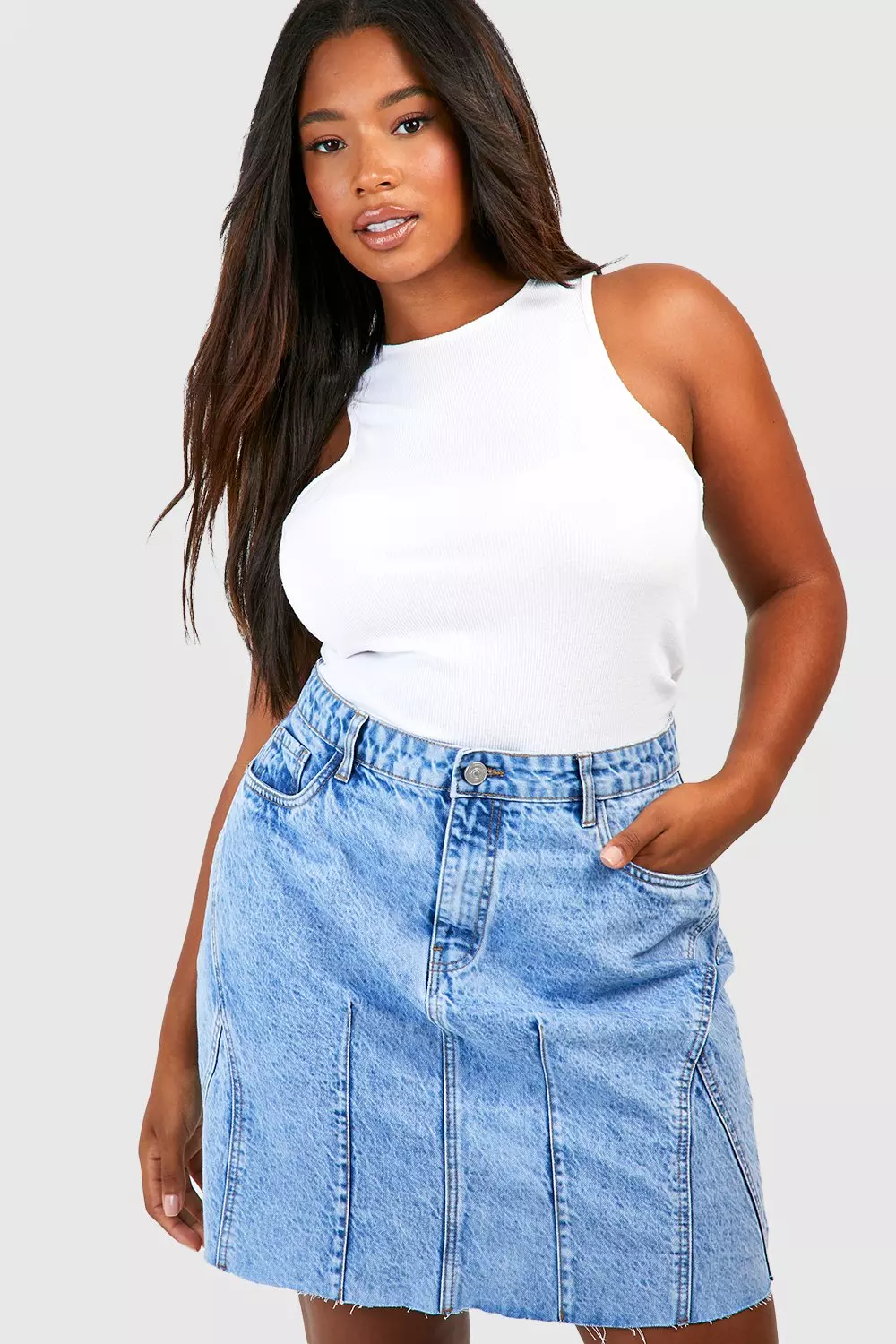 Plus size mini skirts 60s sales